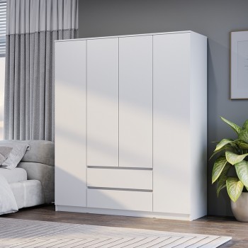 Шкаф 4-х створчатый "Симпл ШК-13" Белый (BTS)